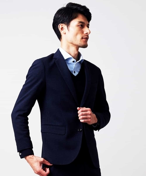 MICHEL KLEIN HOMME (ミッシェルクランオム)の「ジャケット(ムリネジャージピンヘッド)(テーラードジャケット・メンズ・グレー・48/51/46)」の3枚目の写真