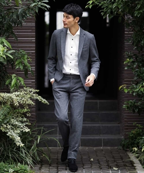 MICHEL KLEIN HOMME (ミッシェルクランオム)の「ジャケット(ムリネジャージピンヘッド)(テーラードジャケット・メンズ・グレー・48/51/46)」の4枚目の写真