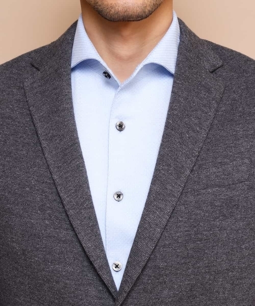 MICHEL KLEIN HOMME (ミッシェルクランオム)の「ジャケット(ムリネジャージピンヘッド)(テーラードジャケット・メンズ・グレー・48/51/46)」の8枚目の写真