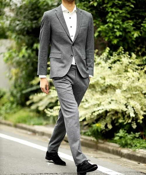 MICHEL KLEIN HOMME (ミッシェルクランオム)の「ジャケット(ムリネジャージピンヘッド)(テーラードジャケット・メンズ・グレー・48/51/46)」の17枚目の写真