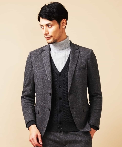MICHEL KLEIN HOMME (ミッシェルクランオム)の「ジャケット(ムリネジャージピンヘッド)(テーラードジャケット・メンズ・グレー・48/51/46)」の19枚目の写真