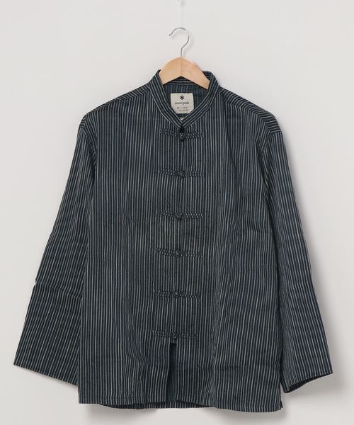 Snow Peak（スノーピーク）の「C/R Light Stripe China Jacket（ノーカラージャケット・メンズ・ブルー/オレンジ・MEDIUM/LARGE/SMALL/1/X-LARGE）」の7枚目の写真