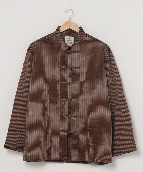 Snow Peak（スノーピーク）の「C/R Light Stripe China Jacket（ノーカラージャケット・メンズ・ブルー/オレンジ・MEDIUM/LARGE/SMALL/1/X-LARGE）」の6枚目の写真