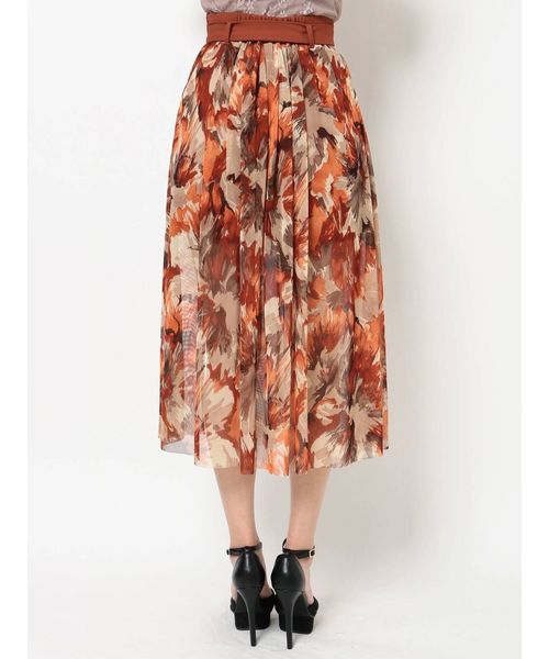 RESEXXY（リゼクシー）の「チュールプリントレイヤードスカート（スカート・レディース・オレンジ/ブルー/ベージュ・FREE）」の15枚目の写真