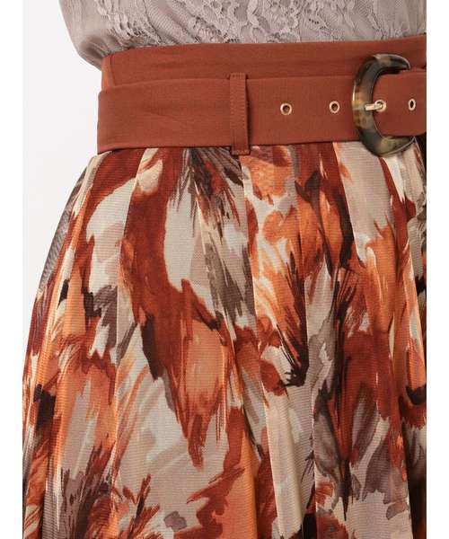 RESEXXY（リゼクシー）の「チュールプリントレイヤードスカート（スカート・レディース・オレンジ/ブルー/ベージュ・FREE）」の16枚目の写真