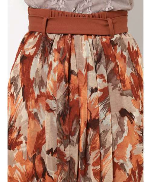 RESEXXY（リゼクシー）の「チュールプリントレイヤードスカート（スカート・レディース・オレンジ/ブルー/ベージュ・FREE）」の17枚目の写真