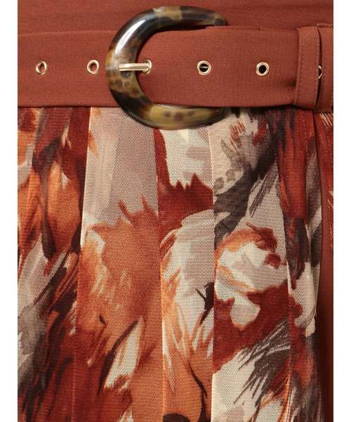 RESEXXY（リゼクシー）の「チュールプリントレイヤードスカート（スカート・レディース・オレンジ/ブルー/ベージュ・FREE）」の21枚目の写真