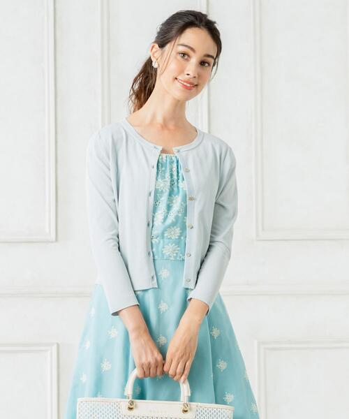 TOCCA(トッカ)の「【洗える!】CANDY CLOVER KNIT カーディガン(カーディガン/ボレロ・レディース・パープル系/ライトグリーン系/ホワイト系/ブラック系・MEDIUM/X-SMALL)」の4枚目の写真