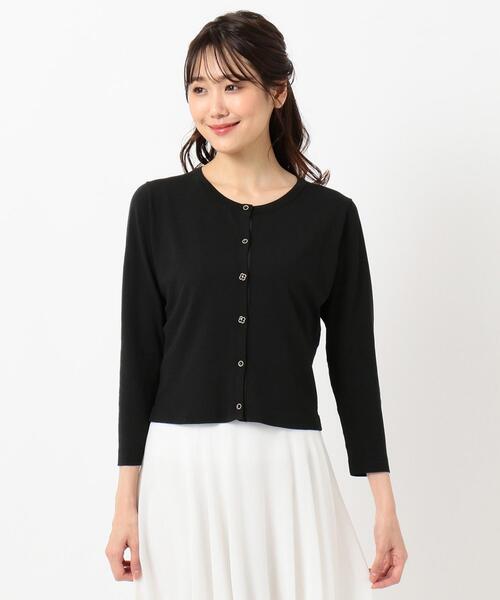 TOCCA(トッカ)の「【洗える!】CANDY CLOVER KNIT カーディガン(カーディガン/ボレロ・レディース・パープル系/ライトグリーン系/ホワイト系/ブラック系・MEDIUM/X-SMALL)」の7枚目の写真