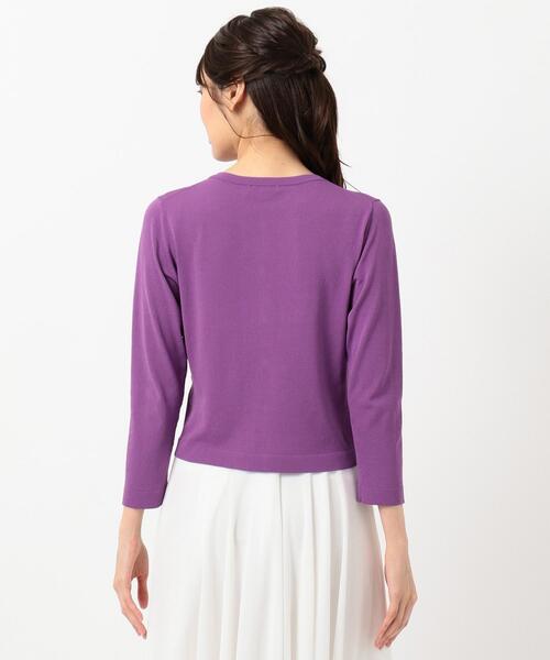 TOCCA(トッカ)の「【洗える!】CANDY CLOVER KNIT カーディガン(カーディガン/ボレロ・レディース・パープル系/ライトグリーン系/ホワイト系/ブラック系・MEDIUM/X-SMALL)」の13枚目の写真