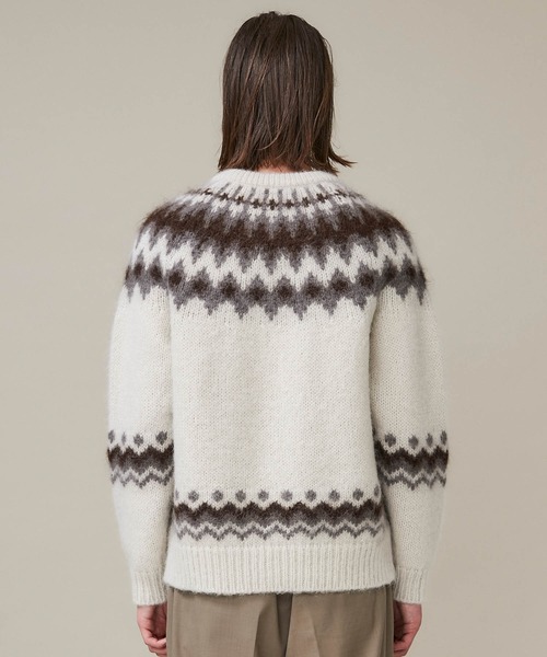 BATONER（バトナー）の「【BATONER】MOHAIR NORDIC CREW NECK/BN-20FM-052（ニット/セーター・メンズ・アイボリー/ブラック・2/3/1）」の5枚目の写真