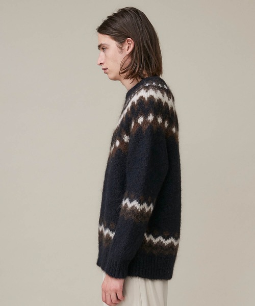 BATONER（バトナー）の「【BATONER】MOHAIR NORDIC CREW NECK/BN-20FM-052（ニット/セーター・メンズ・アイボリー/ブラック・2/3/1）」の11枚目の写真