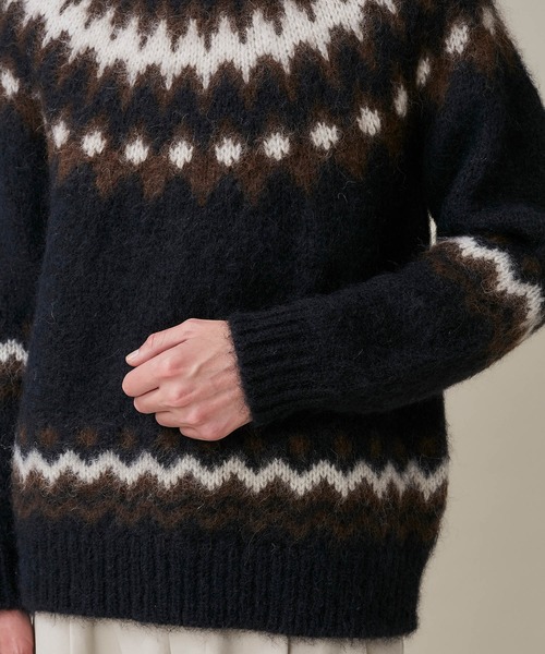 BATONER（バトナー）の「【BATONER】MOHAIR NORDIC CREW NECK/BN-20FM-052（ニット/セーター・メンズ・アイボリー/ブラック・2/3/1）」の14枚目の写真