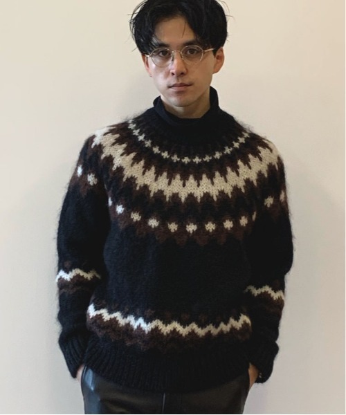 BATONER（バトナー）の「【BATONER】MOHAIR NORDIC CREW NECK/BN-20FM-052（ニット/セーター・メンズ・アイボリー/ブラック・2/3/1）」の17枚目の写真