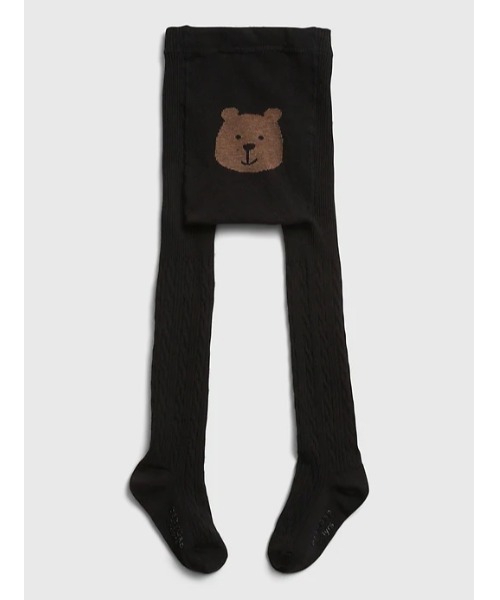 GAP(ギャップ)の「くまさんケーブルニットタイツ (ベビー&幼児)(タイツ/ストッキング・キッズ・ブラック/グレー/アイボリー/パープル/ワイン/グリーン/ナチュラル/ネイビー/グレー系その他/その他/パープル系その他/ブルー系その他/ブラウン/ライトブルー/ピンク/イエロー/グリーン系その他/フューシャピンク・12-24M/0-12M/2-3 YRS/0-12 M/12-24 M/4-5 YRS)」の2枚目の写真