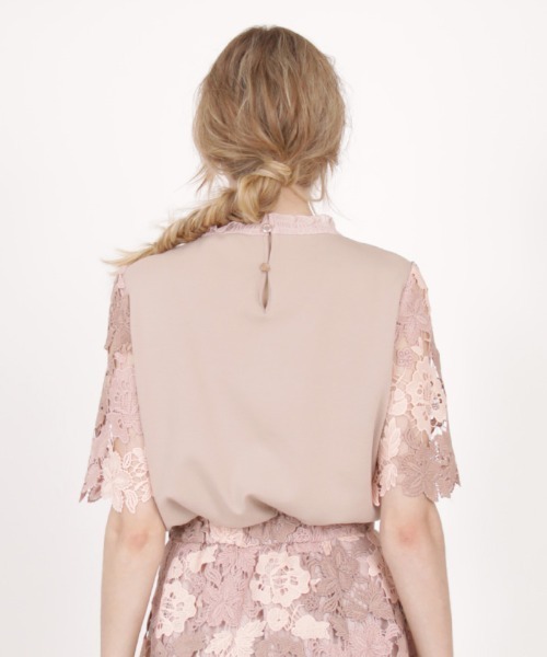 axes femme（アクシーズファム）の「マルチケミカルトップス（シャツ/ブラウス・レディース・ピンク/ネイビー・MEDIUM）」の4枚目の写真