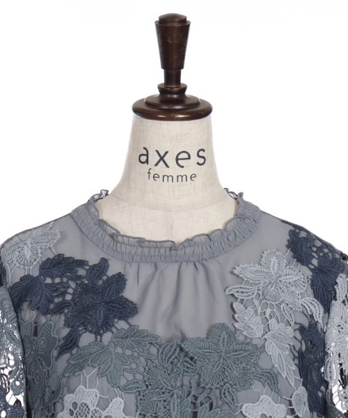 axes femme（アクシーズファム）の「マルチケミカルトップス（シャツ/ブラウス・レディース・ピンク/ネイビー・MEDIUM）」の8枚目の写真