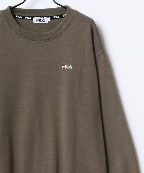 FILA（フィラ）の「FILA/フィラ 裏起毛 ロゴ ワンポイント刺繍 スウェット レディース メンズ トレーナー（スウェット・メンズ・ホワイト/ブラック/ネイビー/モカ/グレー/カーキ/ブルー・LL/M/L）」の6枚目の写真