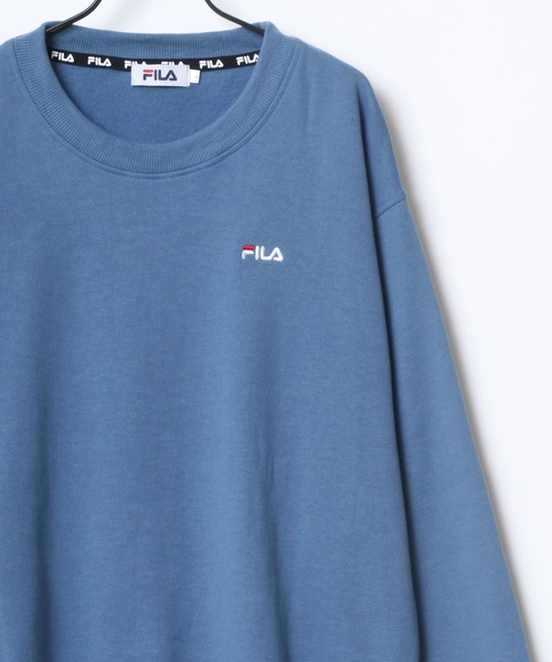FILA（フィラ）の「FILA/フィラ 裏起毛 ロゴ ワンポイント刺繍 スウェット レディース メンズ トレーナー（スウェット・メンズ・ホワイト/ブラック/ネイビー/モカ/グレー/カーキ/ブルー・LL/M/L）」の7枚目の写真