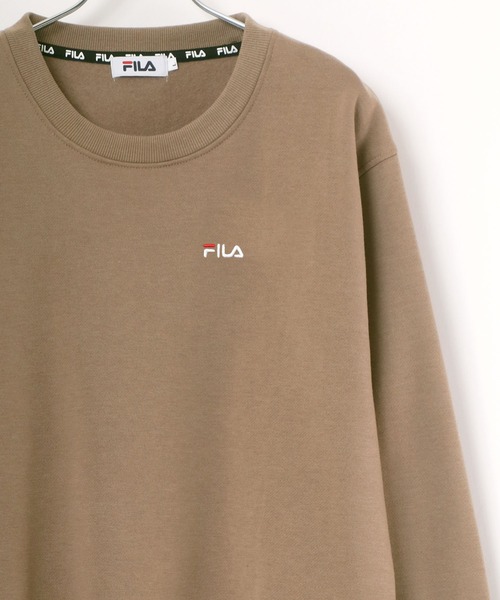 FILA（フィラ）の「FILA/フィラ 裏起毛 ロゴ ワンポイント刺繍 スウェット レディース メンズ トレーナー（スウェット・メンズ・ホワイト/ブラック/ネイビー/モカ/グレー/カーキ/ブルー・LL/M/L）」の5枚目の写真