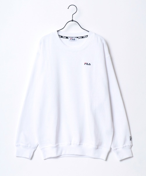 FILA（フィラ）の「FILA/フィラ 裏起毛 ロゴ ワンポイント刺繍 スウェット レディース メンズ トレーナー（スウェット・メンズ・ホワイト/ブラック/ネイビー/モカ/グレー/カーキ/ブルー・LL/M/L）」の19枚目の写真
