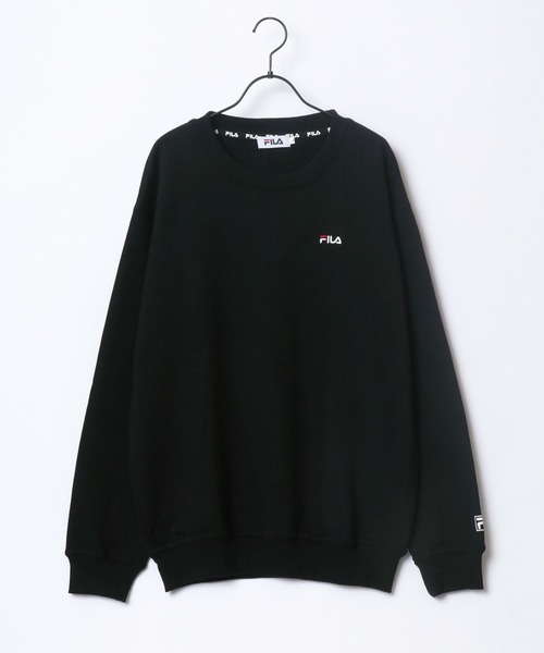 FILA（フィラ）の「FILA/フィラ 裏起毛 ロゴ ワンポイント刺繍 スウェット レディース メンズ トレーナー（スウェット・メンズ・ホワイト/ブラック/ネイビー/モカ/グレー/カーキ/ブルー・LL/M/L）」の18枚目の写真