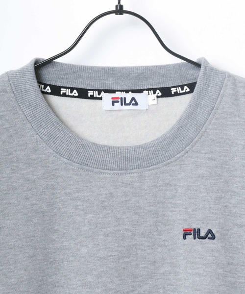 FILA（フィラ）の「FILA/フィラ 裏起毛 ロゴ ワンポイント刺繍 スウェット レディース メンズ トレーナー（スウェット・メンズ・ホワイト/ブラック/ネイビー/モカ/グレー/カーキ/ブルー・LL/M/L）」の13枚目の写真