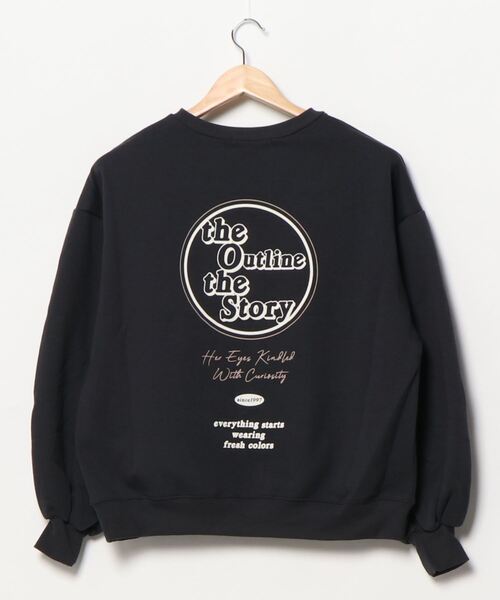 SpRay(スプレイ)の「裏起毛BACKサークルロゴプルオーバー(Tシャツ/カットソー・レディース・チャコールグレー/グレイッシュベージュ/ライトグリーン/ブルー・FREE)」の5枚目の写真