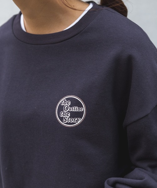 SpRay(スプレイ)の「裏起毛BACKサークルロゴプルオーバー(Tシャツ/カットソー・レディース・チャコールグレー/グレイッシュベージュ/ライトグリーン/ブルー・FREE)」の10枚目の写真