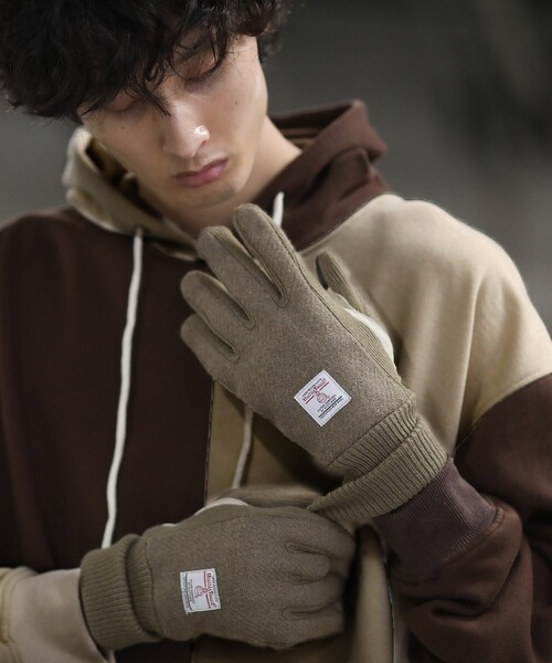 HARRIS TWEED(ハリスツイード)の「Harris Tweed/ハリスツイード タッチパネル対応グローブ(手袋)」|ベージュ