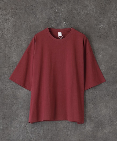 バックネック ブランドロゴ刺繍 オーバーサイズTシャツ（Tシャツ