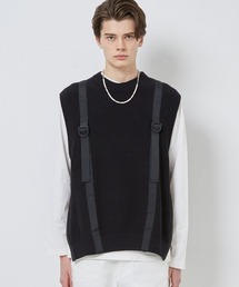 『A'GEM/9』サイドZIPニットベスト