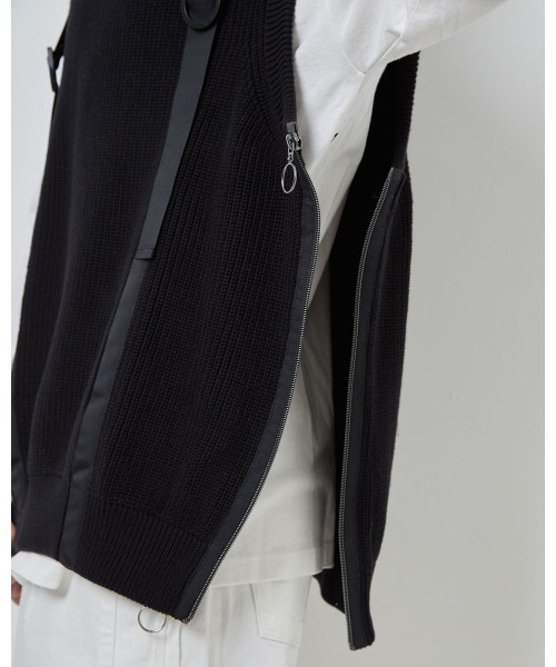A‘gem 9（エージェムナイン）の「『A'GEM/9』サイドZIPニットベスト（ベスト・メンズ・ブラック/ベージュ・FREE）」の15枚目の写真
