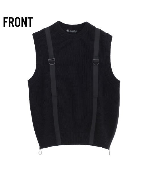 A‘gem 9（エージェムナイン）の「『A'GEM/9』サイドZIPニットベスト（ベスト・メンズ・ブラック/ベージュ・FREE）」の16枚目の写真