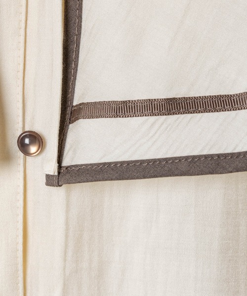 moi tytto（モイテュット）の「パイピングセーラー襟ブラウス（シャツ/ブラウス・レディース・ホワイト/ベージュ・FREE）」の15枚目の写真