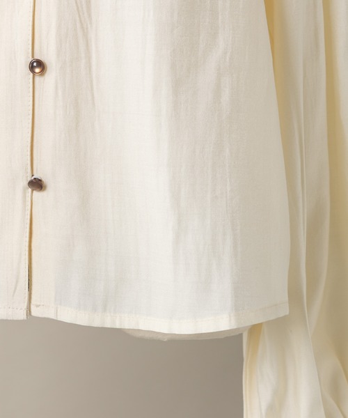 moi tytto（モイテュット）の「パイピングセーラー襟ブラウス（シャツ/ブラウス・レディース・ホワイト/ベージュ・FREE）」の9枚目の写真