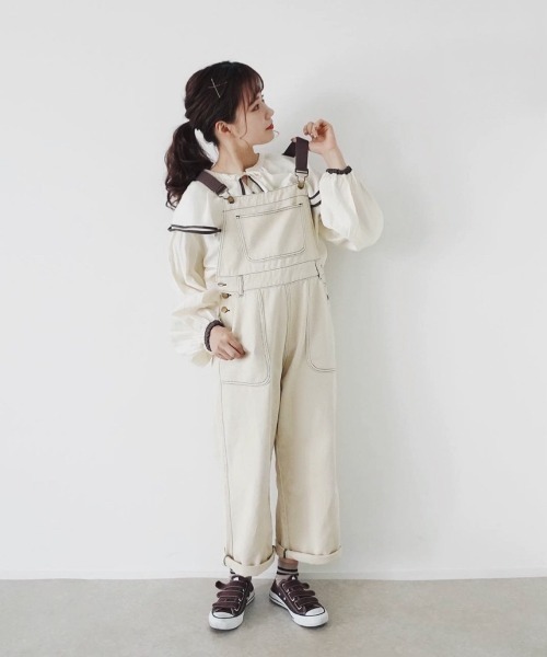 moi tytto（モイテュット）の「パイピングセーラー襟ブラウス（シャツ/ブラウス・レディース・ホワイト/ベージュ・FREE）」の14枚目の写真