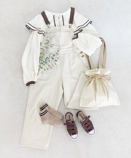 moi tytto（モイテュット）の「パイピングセーラー襟ブラウス（シャツ/ブラウス・レディース・ホワイト/ベージュ・FREE）」の17枚目の写真