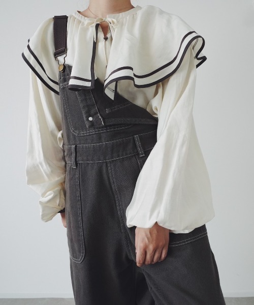 moi tytto（モイテュット）の「パイピングセーラー襟ブラウス（シャツ/ブラウス・レディース・ホワイト/ベージュ・FREE）」の20枚目の写真