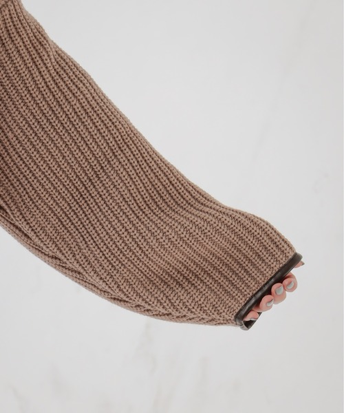 natural couture(ナチュラルクチュール)の「パイピングニット(ニット/セーター・レディース・ベージュ/ブラウン/ミント・FREE)」の19枚目の写真