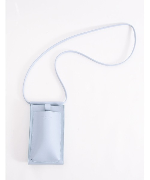 POU DOU DOU（プードゥドゥ）の「チャームポーチ付きスクエアポシェット（ショルダーバッグ・レディース・ライトブルー/ブラック/グレー系その他・8）」の7枚目の写真