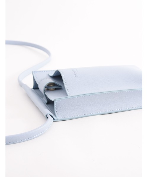 POU DOU DOU（プードゥドゥ）の「チャームポーチ付きスクエアポシェット（ショルダーバッグ・レディース・ライトブルー/ブラック/グレー系その他・8）」の11枚目の写真