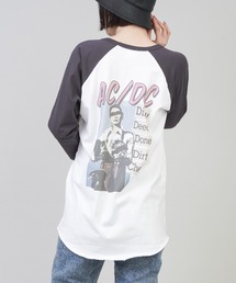 SPINNS | 【AC/DC  エーシー・ディーシー】ラグラン7分袖Ｔシャツ / バンＴ / ユニセックスアイテム(Tシャツ/カットソー)