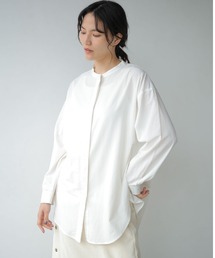 AMERICAN HOLIC | スタンドカラー比翼シャツチュニック　＊●(シャツ/ブラウス)