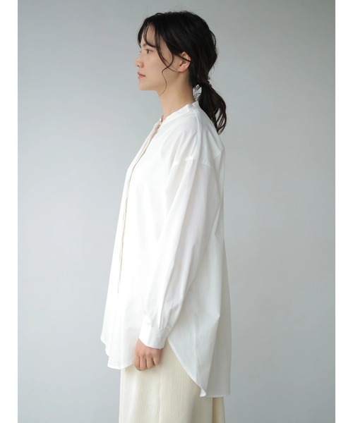 AMERICAN HOLIC（アメリカンホリック）の「スタンドカラー比翼シャツチュニック　＊●（シャツ/ブラウス・レディース・オフホワイト/ピンク/ベージュ/ストライプ/チェック・FREE）」の20枚目の写真