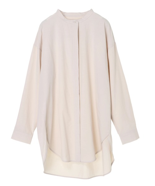 AMERICAN HOLIC（アメリカンホリック）の「スタンドカラー比翼シャツチュニック　＊●（シャツ/ブラウス・レディース・オフホワイト/ピンク/ベージュ/ストライプ/チェック・FREE）」の17枚目の写真