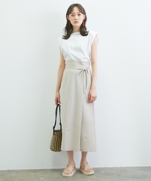 VIS（ビス）の「【WEB限定】リネンライクサイドリボンラップスカート（スカート・レディース・ブラック/ベージュ/キナリ・S/M）」の21枚目の写真