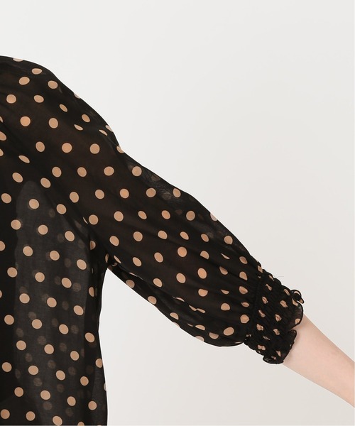 Spick and Span スピックアンドスパン シアードットシャツ ブラック Spick & Span（スピックアンドスパン）の「シアードットシャツ