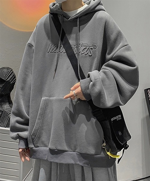 WESTBOY（ウエストボーイ）の「【WB ORIGINALS】 Embossing Drop Shoulder Hoodie  WO21S215TP（パーカー・メンズ・グレー/ピンク/ブルー・M/L/XL）」の5枚目の写真