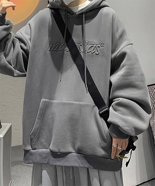 WESTBOY（ウエストボーイ）の「【WB ORIGINALS】 Embossing Drop Shoulder Hoodie  WO21S215TP（パーカー・メンズ・グレー/ピンク/ブルー・M/L/XL）」の6枚目の写真